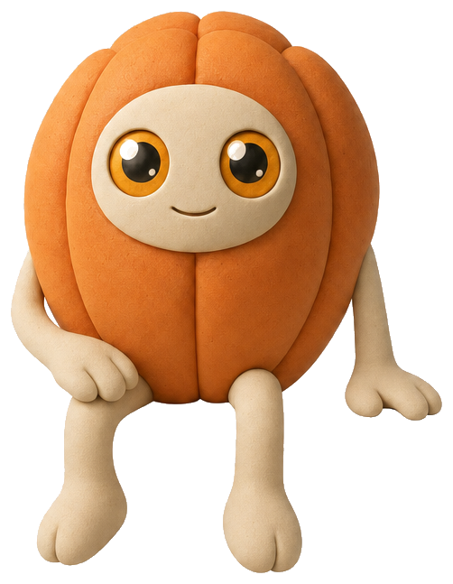 Zix, the upcoming Clarisix AI agent: an orange clay-style character